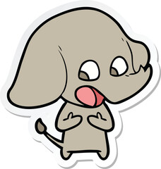 Fototapeta premium sticker of a cute cartoon elephant
