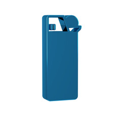 Blue Lighter icon isolated on transparent background.