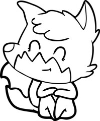 cartoon friendly fox