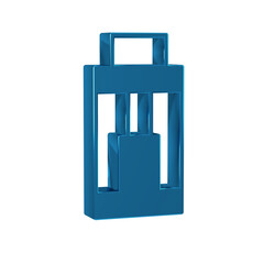 Blue Vape mod device icon isolated on transparent background. Vape smoking tool. Vaporizer Device.