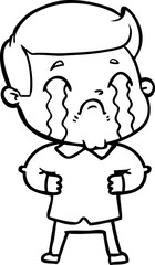 cartoon man crying