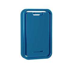 Blue Smartphone, mobile phone icon isolated on transparent background.