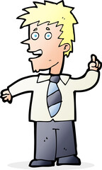 cartoon man with idea