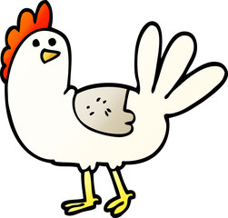 vector gradient illustration cartoon chicken