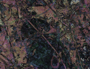 Neon abstract colorful background with grunge brush strokes and paint splashes