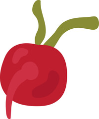 Cute hand drawn radish. Vegan