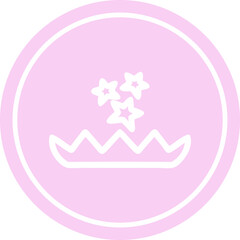 magical flower circular icon symbol