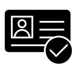 Identity Verification icon line vector illustration