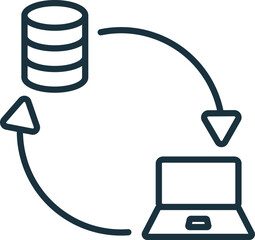 Api integration icon. Monochrome simple sign from app development collection. Api integration icon for logo, templates, web design and infographics.