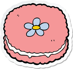 sticker of a cartoon biscuit