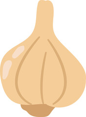 Cute hand drawn garlic. Vegan