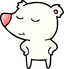 happy polar bear cartoon
