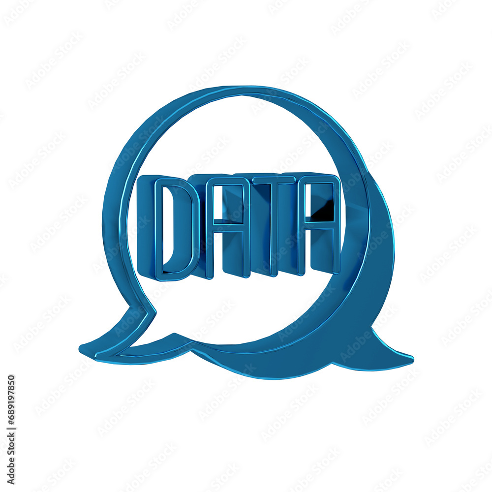 Aufkleber blue data analysis icon isolated on transparent background. business data analysis process, statisti
