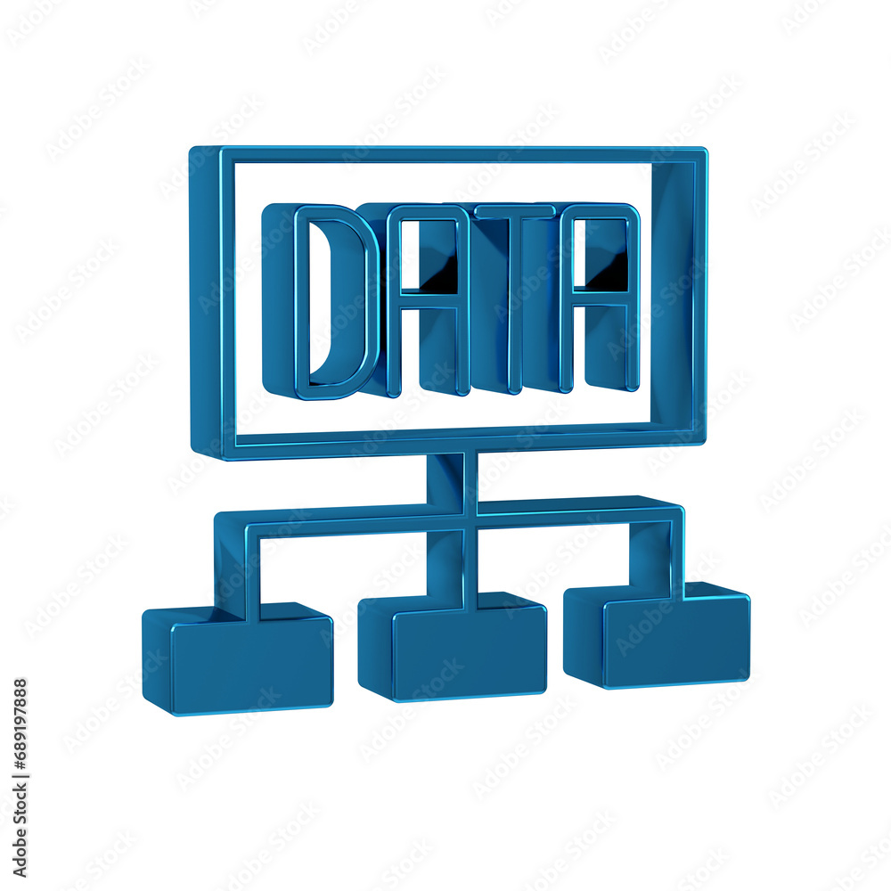 Aufkleber blue data analysis icon isolated on transparent background. business data analysis process, statisti