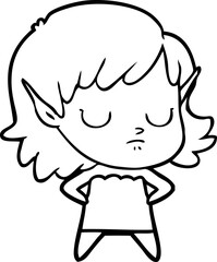 cartoon elf girl