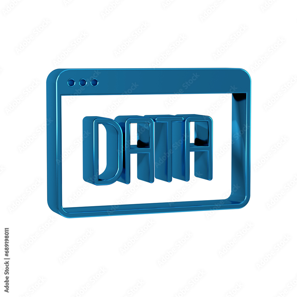 Aufkleber blue data analysis icon isolated on transparent background. business data analysis process, statisti