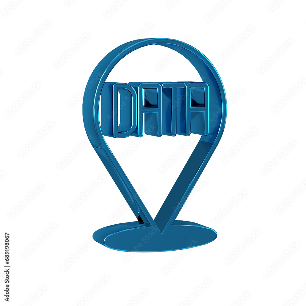 Aufkleber blue data analysis icon isolated on transparent background. business data analysis process, statisti