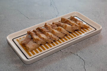 Korea boiled pork meat food