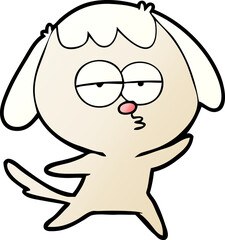 cartoon bored dog