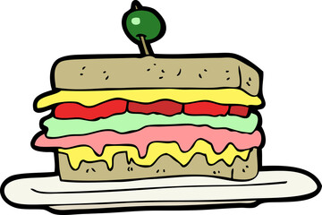 cartoon sandwich