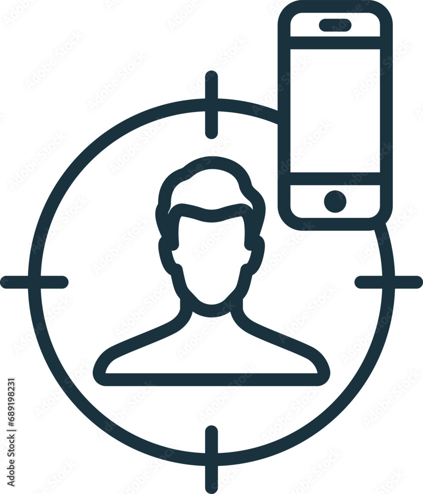 Poster app personalization icon. monochrome simple sign from app development collection. app personalizatio
