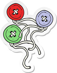 sticker of a cartoon buttons
