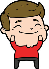 happy cartoon man
