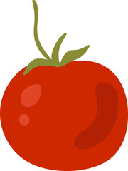 Cute hand drawn tomato. Vegan
