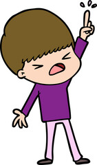 cartoon stressed man