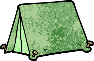 grunge textured illustration cartoon tent © lineartestpilot