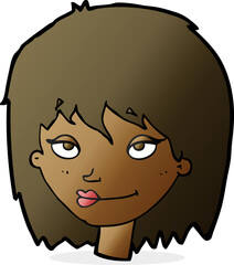 cartoon smiling woman