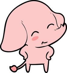 Obraz premium cute cartoon elephant