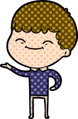 cartoon happy boy