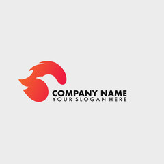 Creative Fire bird logo vector template.
