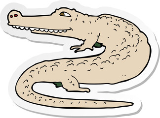 sticker of a cartoon alligator