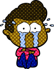 cartoon crying man
