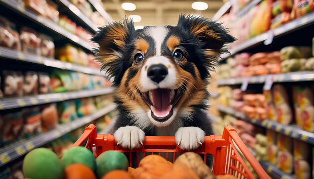 Dog Pet Products in a pet shop – Stock Editorial Photo © Murdocksimages  #100651976