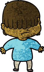 cartoon boy with untidy hair