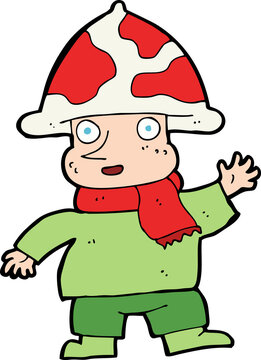 cartoon mushroom man