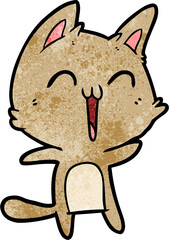 happy cartoon cat