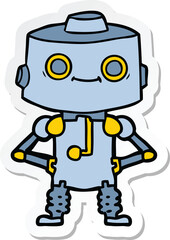 sticker of a cartoon robot