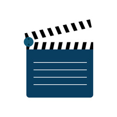 Movie, Clipper, Illustration, Vector, Film, Production, Clip, icon, flat, entertaiment, Television, design, cinema, board, studio, acting, 