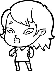 cute cartoon vampire girl