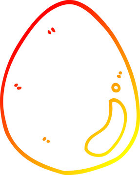recommend clip art: warm gradient line drawing of a cartoon egg