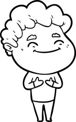 cartoon friendly man