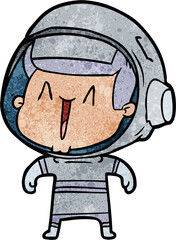 Obraz premium cartoon astronaut man