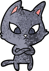 confused cartoon cat