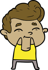 happy cartoon man
