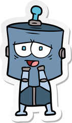sticker of a cartoon robot
