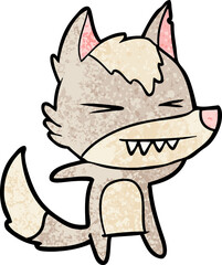 angry wolf cartoon